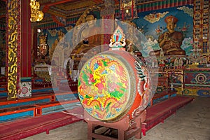 Drum at the Dali Monastery, Darjeeling, India