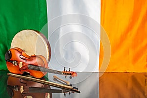Drum fiddle and flag