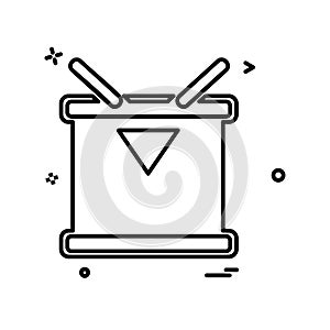 Drum icon design vector