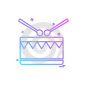 Drum icon design vector