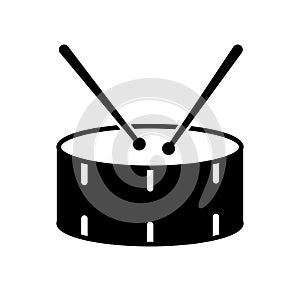 Drum icon, drum sign isolated - vector