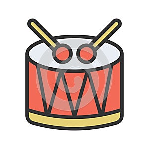 Drum icon vector image.