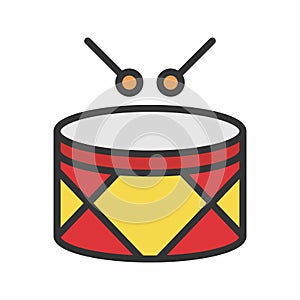 Drum icon vector image.