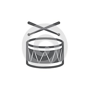 Drum Icon on white background