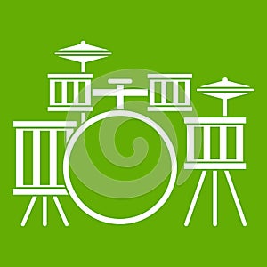 Drum kit icon green