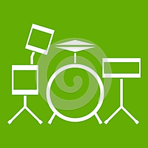 Drum kit icon green