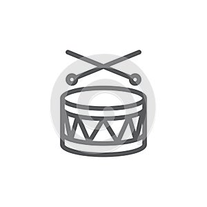 Drum Line Icon on white background