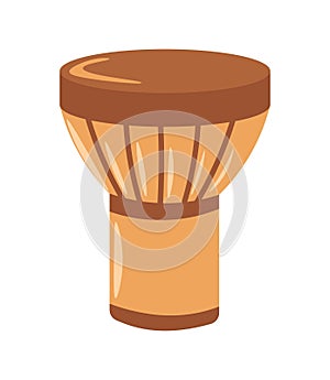 Drum musical instrument, djembe or jembe vector