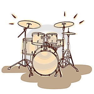 Drum set vector photo