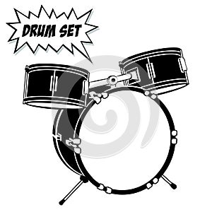 Drum set with basic 3 pcs.