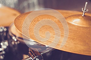 Drum set drums in Studio