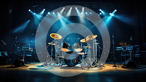 The Drum Set Steals The Spotlight On The Stage