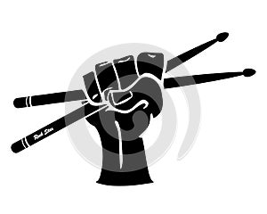 Drum Sticks In Hand Vector