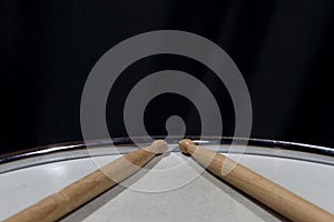 Drum Sticks Sitting On Snare Drum