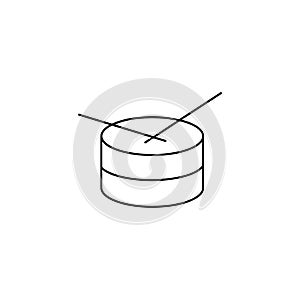 Drum thin line icon. Drums linear outline icon