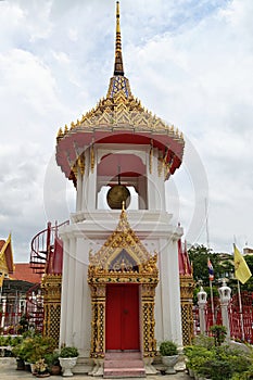 Drum tower at Wat Phlapphla Chai, an Ayutthaya era Buddhist temple, located at Phlapphla Chai Road, Chinatown, Bangkok