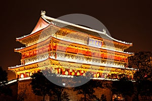 Drum Tower of XiAn at Night