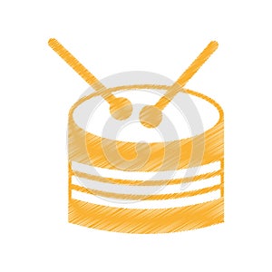 Drum toy instrument icon