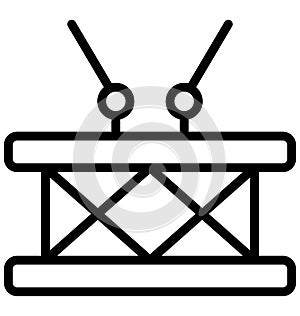 Drumbeat Isolated Line Vector Icon that can be easily modified or edited.