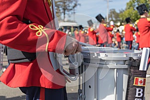 Drummer in marching band