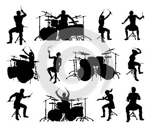 Drummer Musician Silhouettes