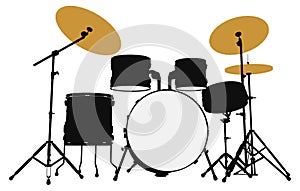 Drummer outline silhouette