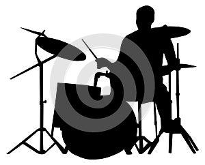 Drummer silhouette