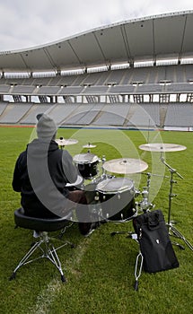 Drummer at the Stadium