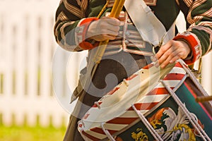 Drummer at a War of 1812 re-enactment