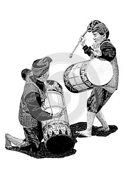Drumming boys