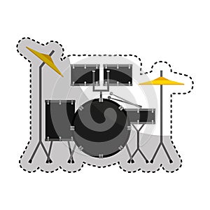 drums battery isolated icon