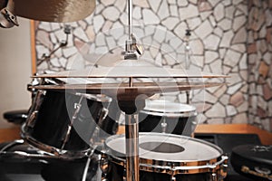 Drums detail in studio