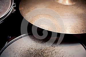 Drums detail in studio