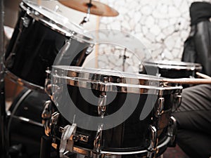 Drums detail in studio