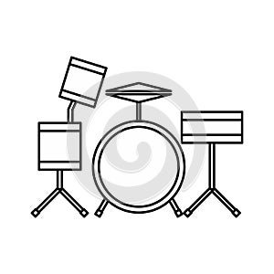 Drums icon, outline style