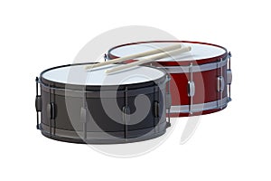 Drums isolated on white background
