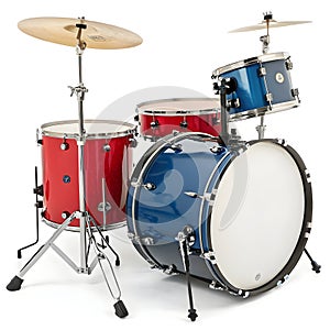 Drums isolated on white background photo