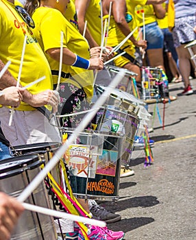 Drums marking the rhythm
