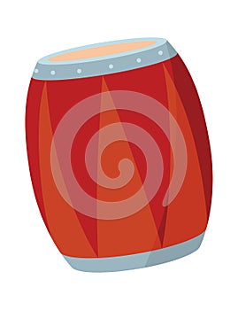 Drums and percussion vector flat illustrations isolated over white background, music instruments shop