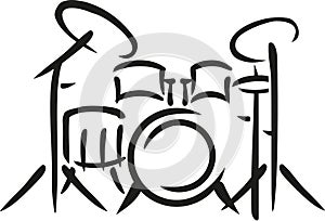 Drums sketch style