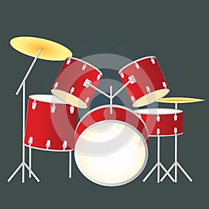 drums. Vector illustration decorative design