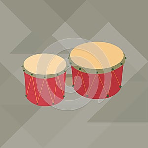 drums. Vector illustration decorative design