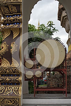 Drums at Wat Saen Muang Ma Luang, Chiang Mai, Thailand