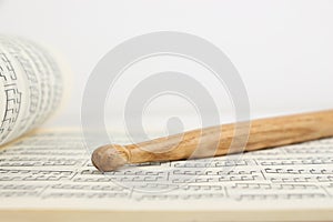 Drumstick and Music Sheet photo