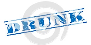 Drunk blue stamp