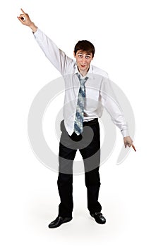 Drunk businessman with ragged clothes