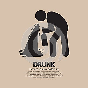 Drunk Person Graphic Symbol