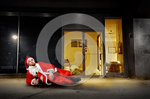 Drunk santa