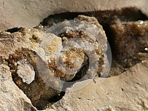 Drusy Quartz in flint