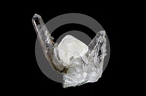 Druze of crystals on black